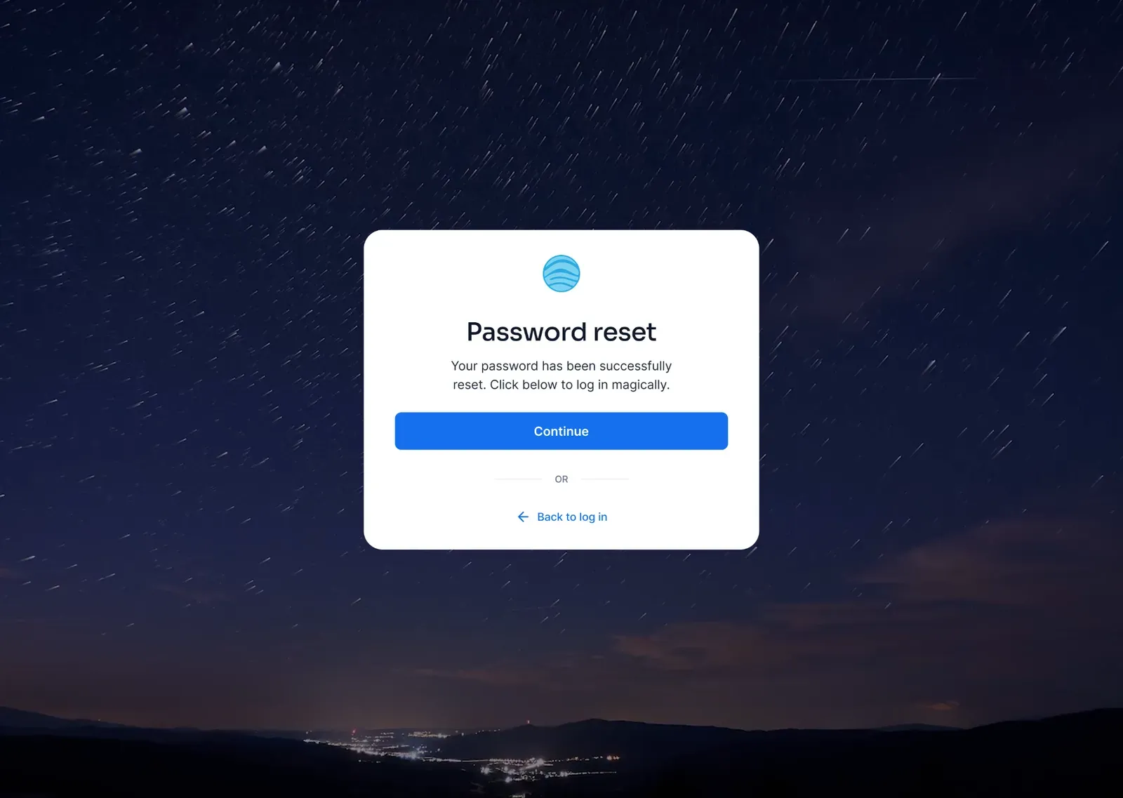 Reset or change your password screenshot