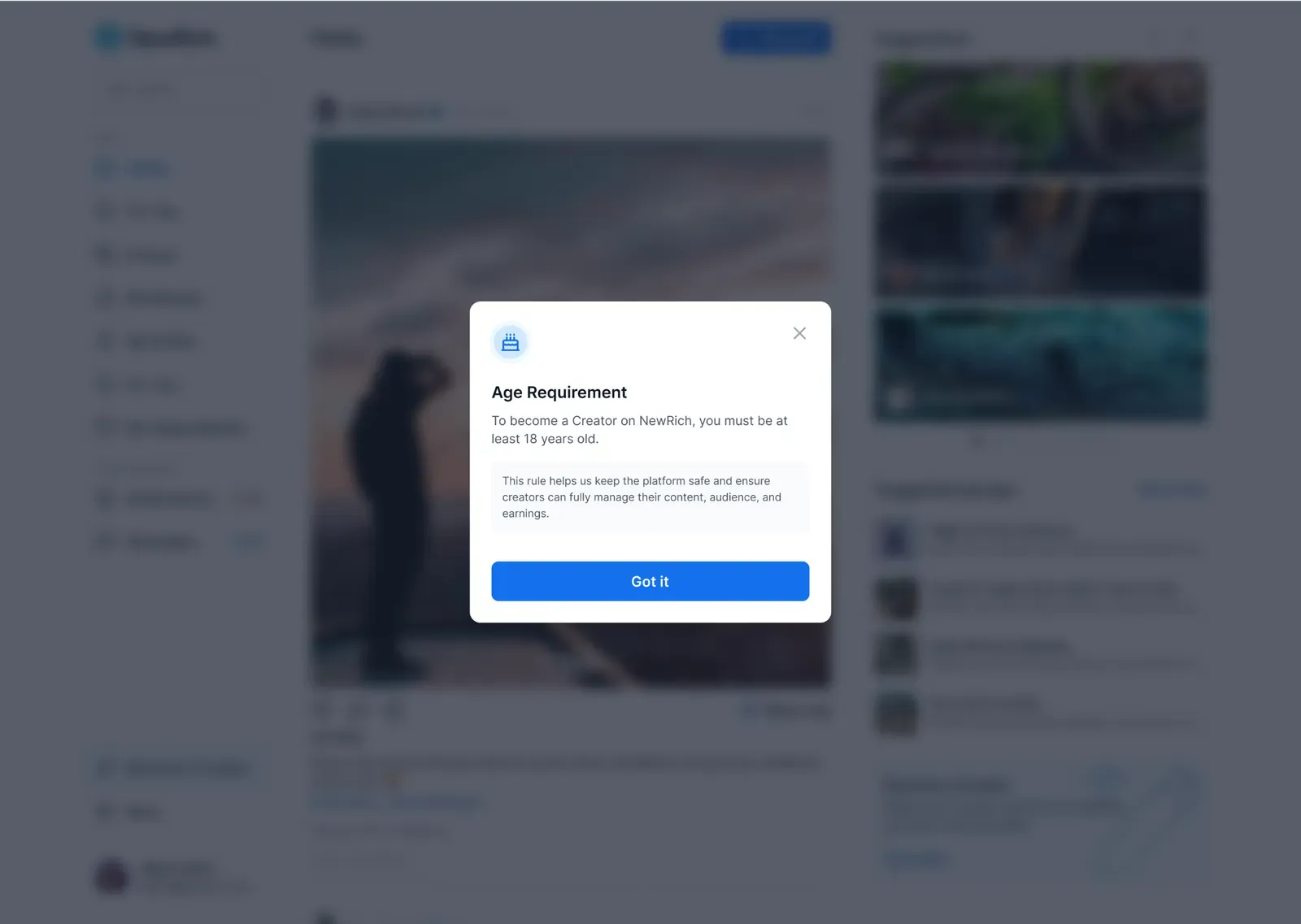 Become a creator screenshot