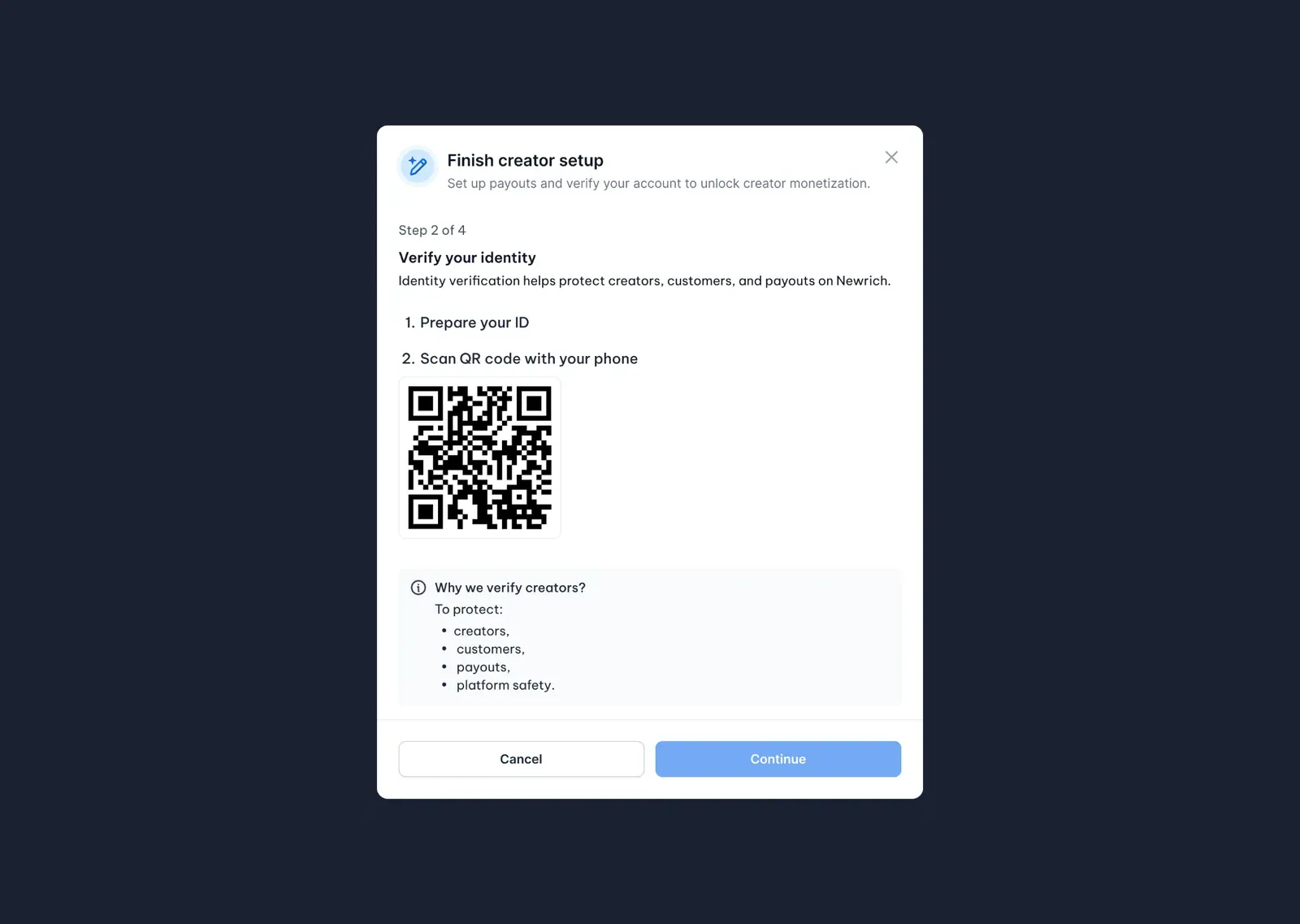 Become a creator screenshot