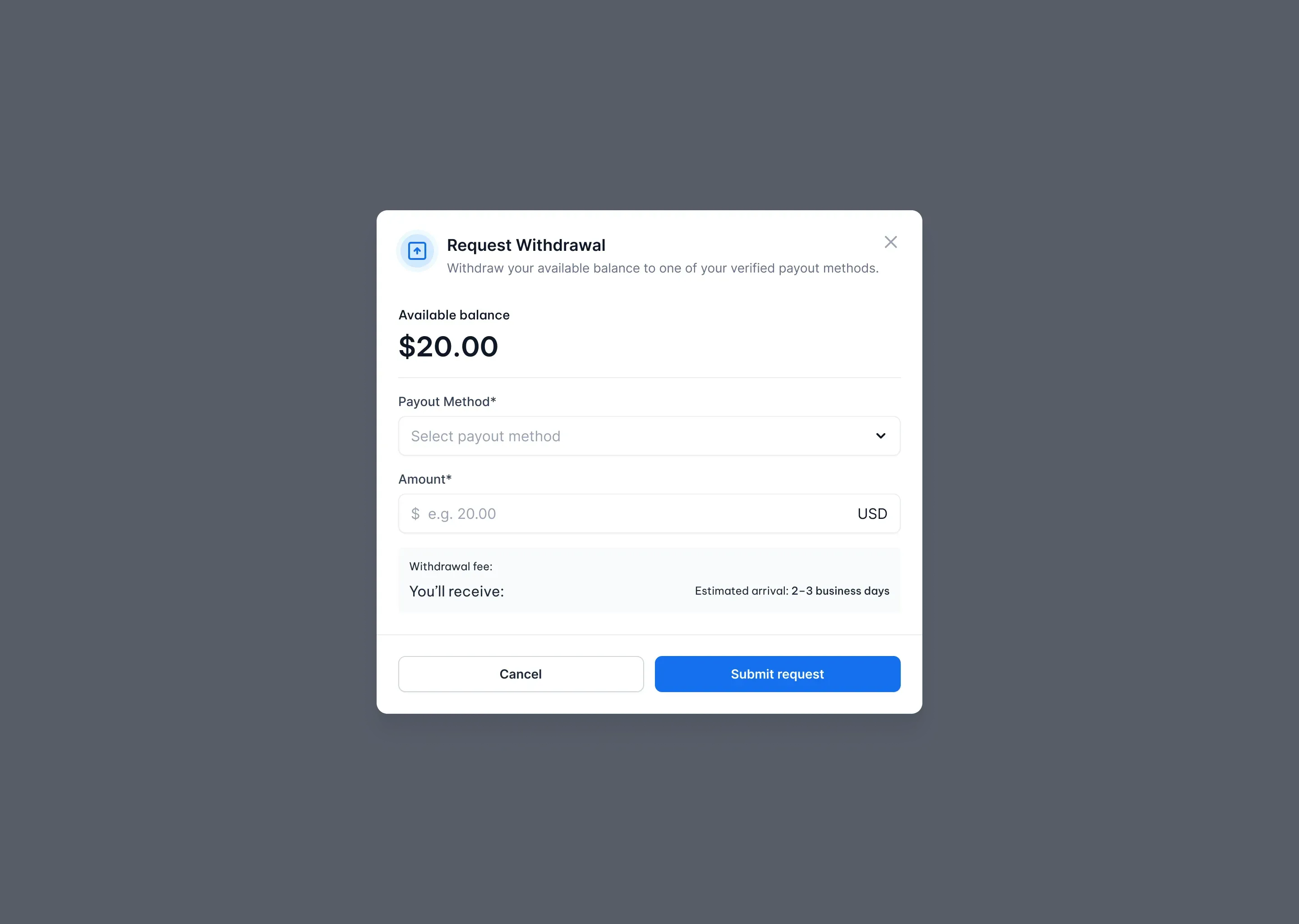 Set up payments screenshot