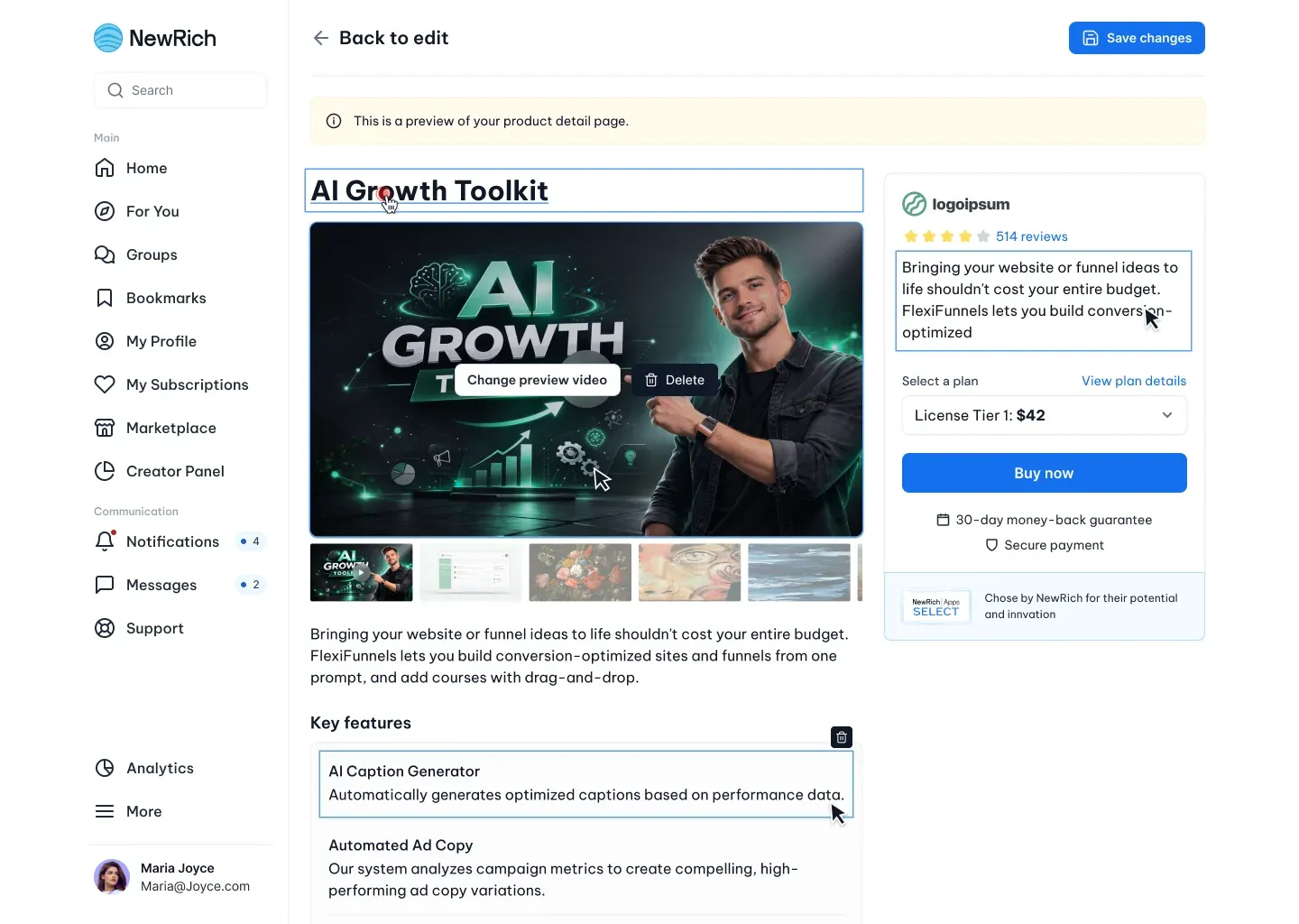 Marketplace setup guide screenshot