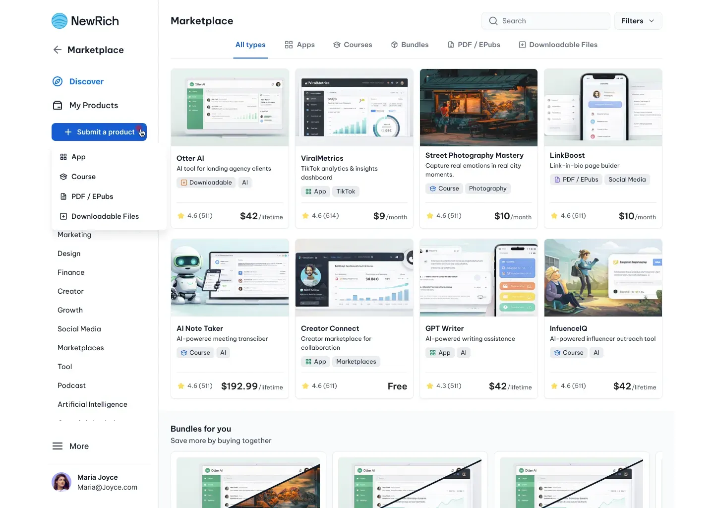 Marketplace setup guide screenshot