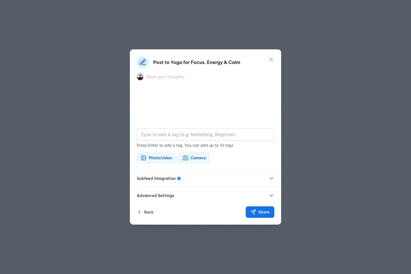 Groups screenshot