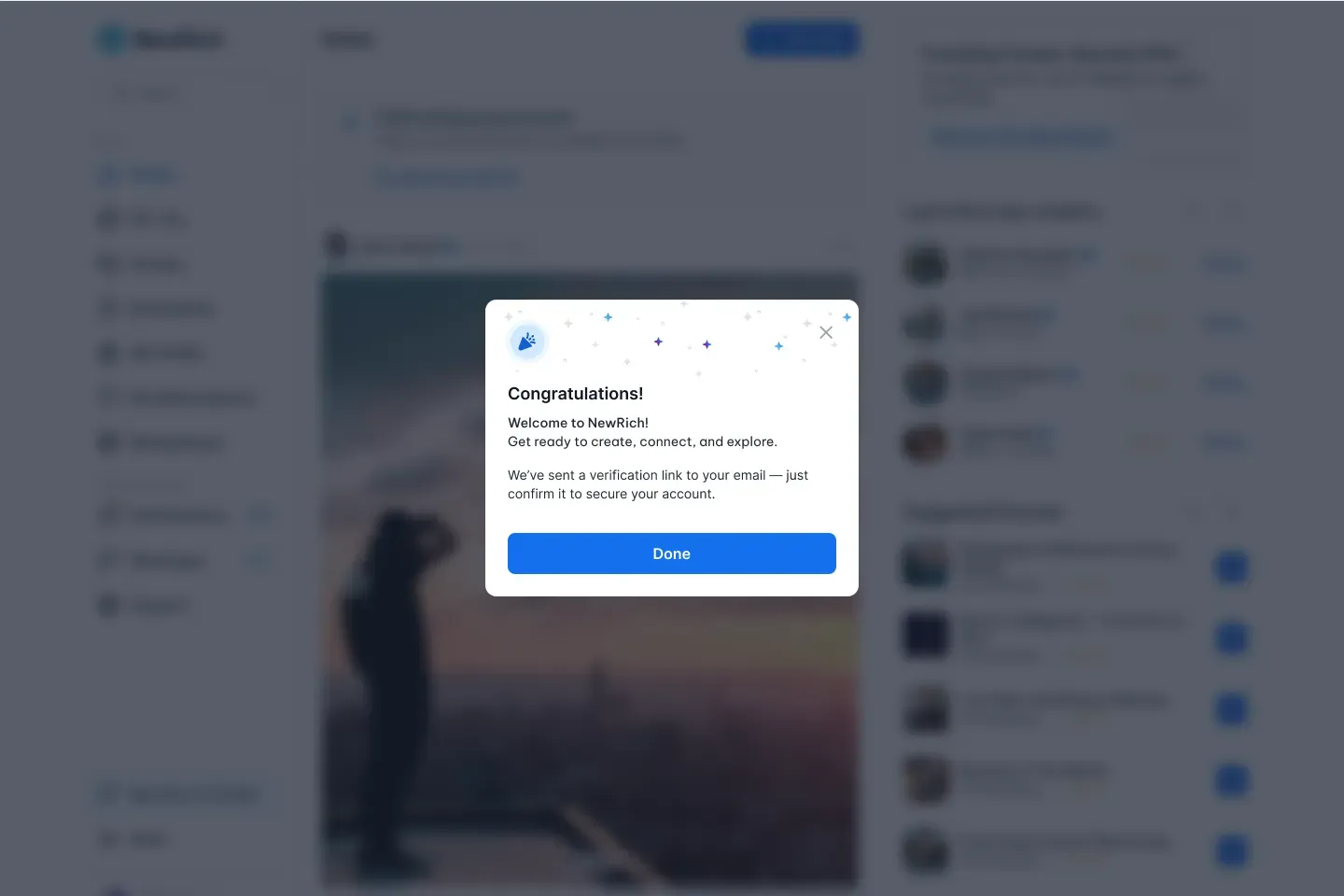 Sign up screenshot