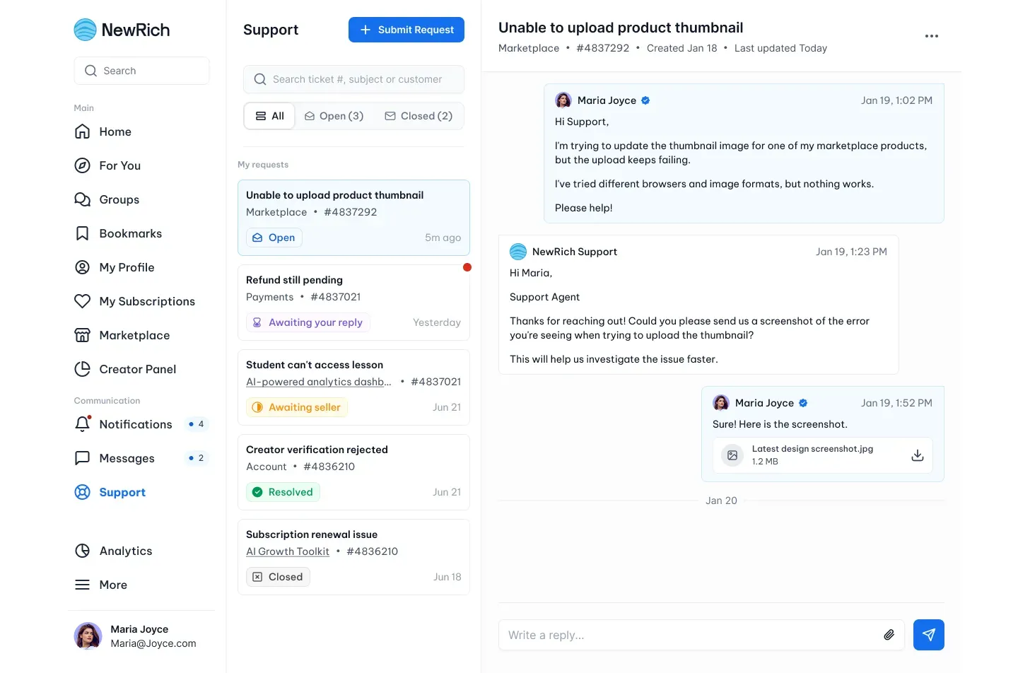 Block members screenshot
